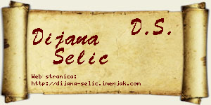 Dijana Selić vizit kartica